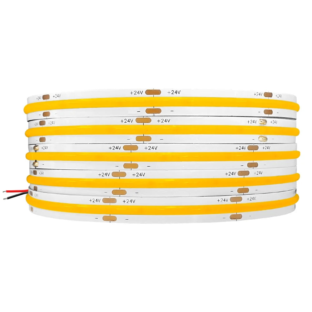 OCONA Ra97+ High CRI COB LED Strip Light 8mm Flexible 480LED/m LED Tape Lights Ribbon 24V Warm/Cool White 2700K 5000K Dimmable