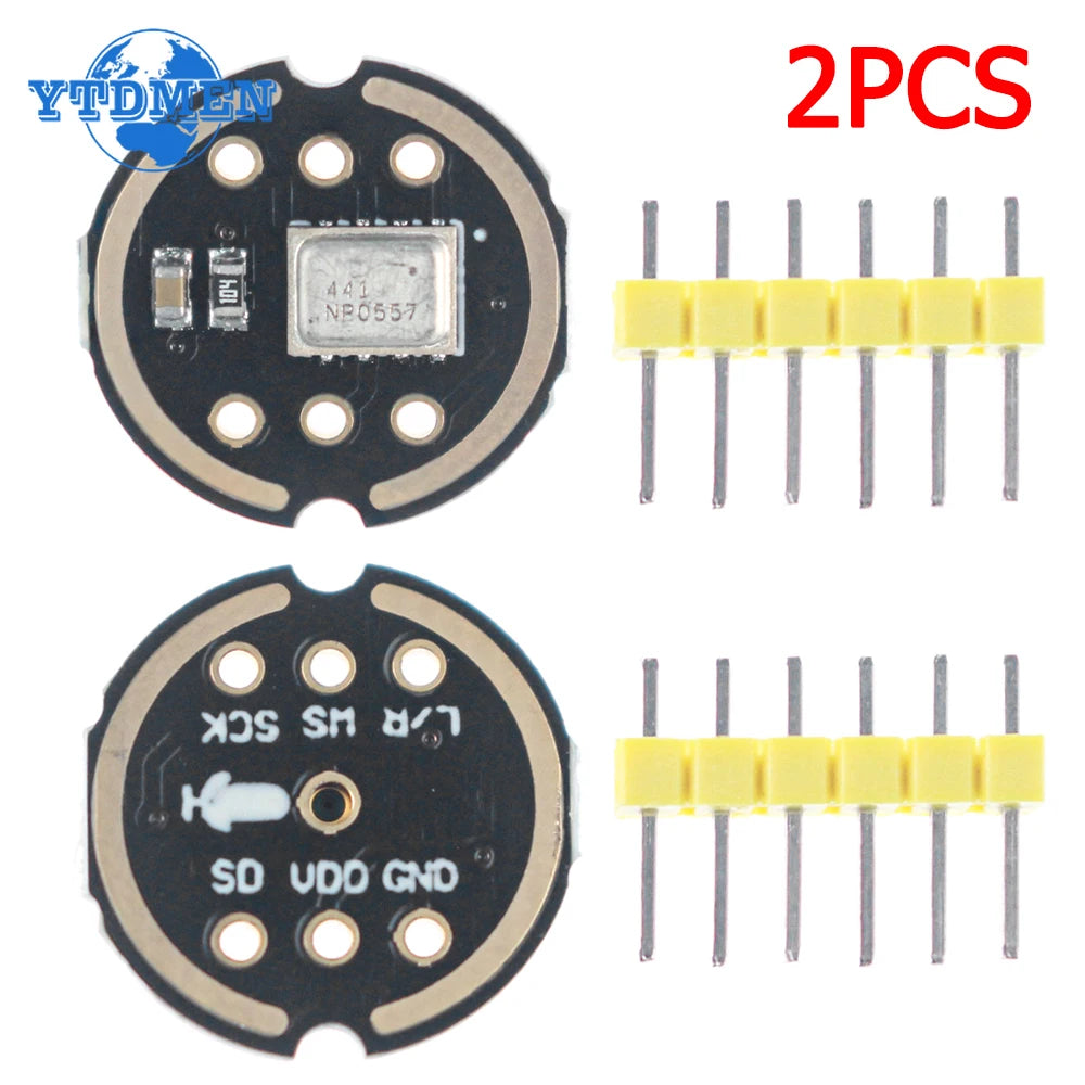 2PCS INMP441 Microphone I2S Interface Omnidirectional Microphone Module MEMS High Precision Low Power Support ESP32