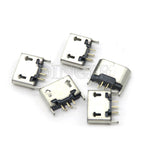 20PCS 5 Pin 10 Pin SMT Socket Connector Micro USB Type B Female Placement 12 Models SMD DIP Socket Connector