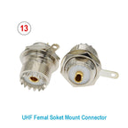 1PCS L16 N/Q9 BNC/TNC/UHF Flange Connector Male Plug/Female Jack 4-Holes Flange Panel Chassis Mount Coaxial Solder Nickel Plated