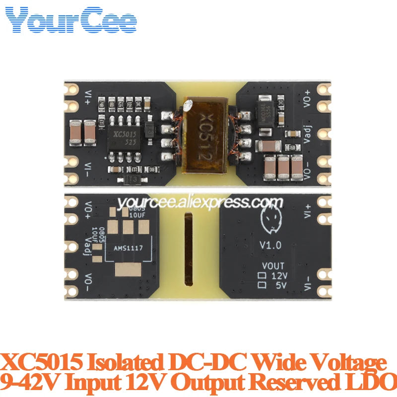 10pcs/1pc XC5015 JW3510 XC7010 Isolated Power Supply Module DC-DC Wide Voltage 9-42V to 5V 12V ±5V ±12V Output Reserved LDO