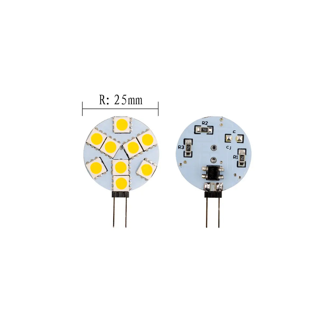 G4 LED Bulbs DC 12V 5050 SMD 1.2W 2.4W 5W 120 Degree Bi-pin Cold Warm White Halogen Replacement Lamp