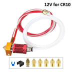 3D Printer Ender 3 Metal J-Head CR10 MK8 Hotend Extruder Kit Heat Block Nozzle Heater Thermistor for CR10s Pro Ender3 V2 Ender 5
