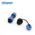 SP11 Tin Soldering Waterproof Connector IP68 Male Plug&Female Socket Rear-nut Docking Panel Mount 2/3/4/5 Pin Cable Wire Connect