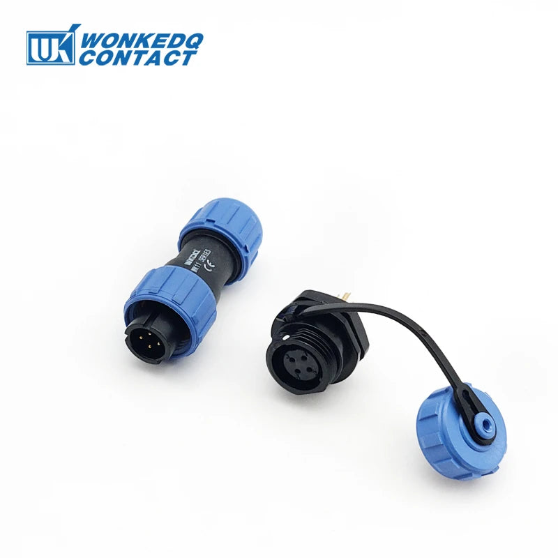 SP11 Tin Soldering Waterproof Connector IP68 Male Plug&Female Socket Rear-nut Docking Panel Mount 2/3/4/5 Pin Cable Wire Connect
