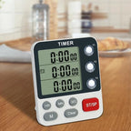 Kitchen Timer Digital Kitchen Timers Cooking Timer 3 Channels Count UP＆ Down Timer for w/ Loud Alarm Classroom Bathroom