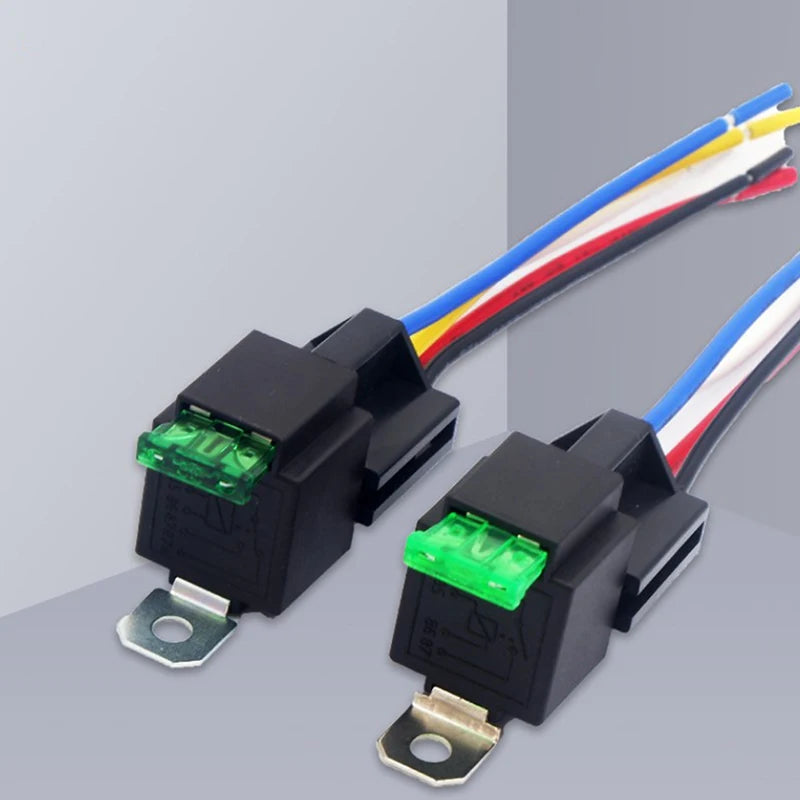 1PC 12V DC 4 Pin Car Automotive Fused Relay 30A Normally Open Relais 30A Fuse with 4pin/5Pin Backrest