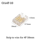 COB Led Strip Connector Light Strip Wire Connectors 2 3 4 Pin L-shaped For 5 8 10mm Width PCB Single Color RGB CCT Strip