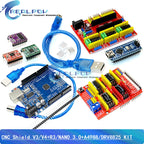 CNC shield V3 / V4 Engraving Machine 3D Printer + 4PCS A4988 / DRV8825 driver Expansion Board + NANO 3.0 For UNO- R3 USB Cable