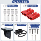 2pcs 50A 120A 175A 2P Quick Plug Forklift Battery Power Connector 600V Car Battery Charging Electrical Cable Wire Connectors
