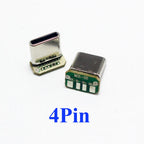 2/5/10PCS USB 3.1 Type C Vertical Patch Board 16pin 4 / 2 Welding Wire Data Band PCB USB Board Male Head 16P Usb C Connector