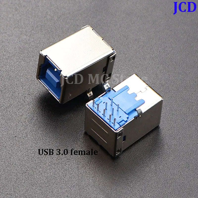 USB 3.0 and USB 2.0 Female Male Socket Jack Connector B Type 90°/180° Soldering PCB Connector Printer Interface