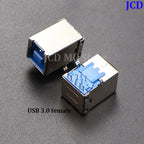 USB 3.0 and USB 2.0 Female Male Socket Jack Connector B Type 90°/180° Soldering PCB Connector Printer Interface