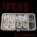 1Box JST SH 1.0mm / JST 1.25mm / PH 2.0mm / XH 2.54 Pitch 2/3/4/5Pin Male Female Plug Socket Plastic Housing Terminal Connector