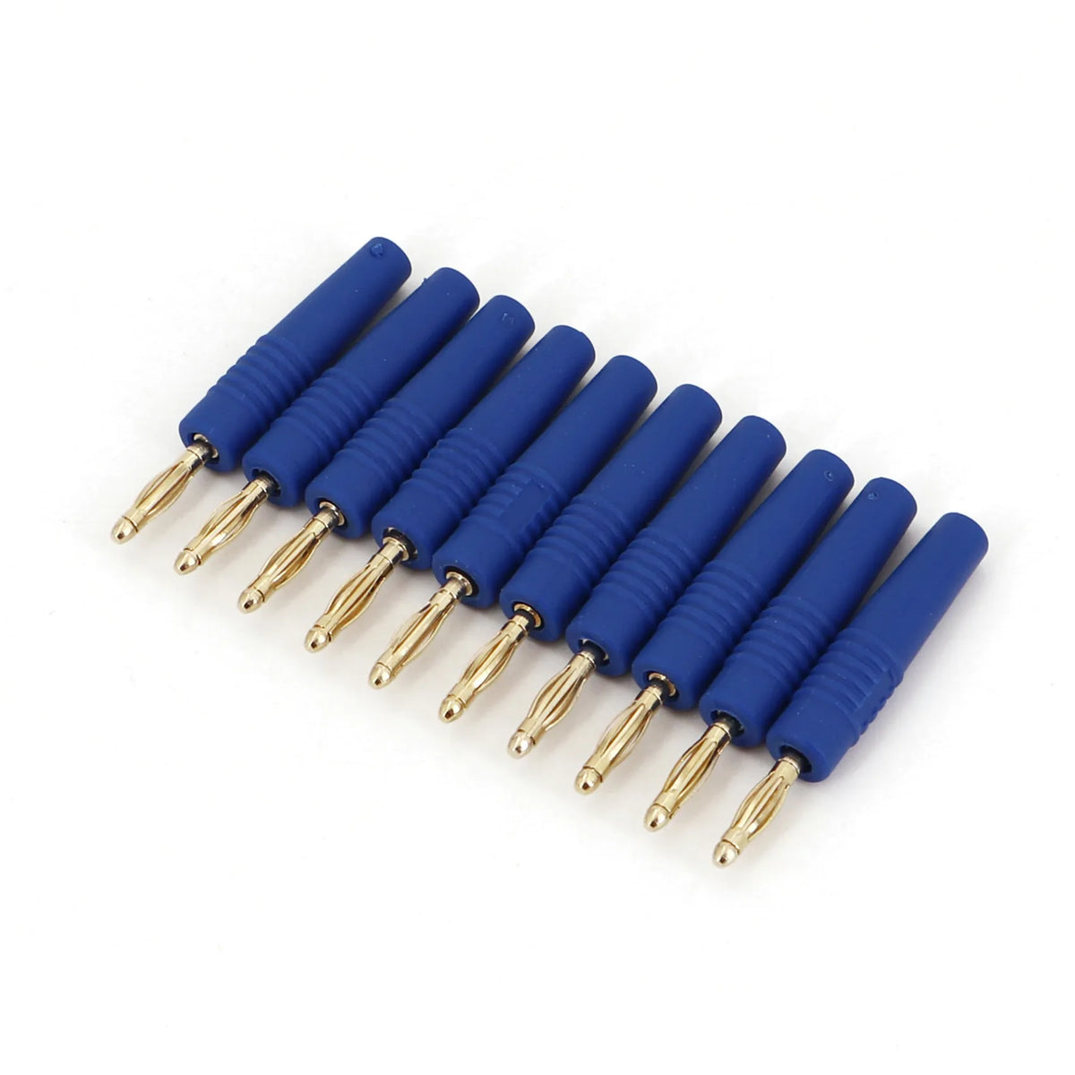 10Pcs Small Size 2mm Brass Gold Plated Male Banana Plug Wire Solder Type Connector