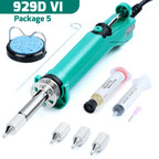 YIHUA 929D-VI Desoldering Iron 180W Tin Sucker New Upgraded Desoldering Tool With Nozzles THT PTH Remover PCB