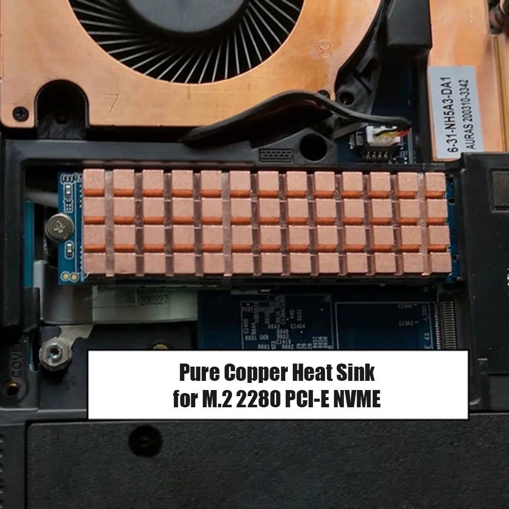 PC Notebook SSD Heat Sink PCI-E NVME NGFF M2 2280 Solid State Hard Disk Heatsink Computer Cooler Copper Radiator Accessories