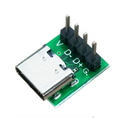 10 Pcs Female Connector USB Type C Breakout Board with PCB Converter Board for Data Line Wire Cable Transfer