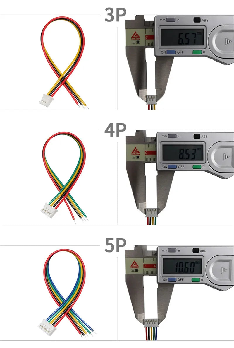 10PCS 1.0 1.25 1.5 2.0 2.54 SH/JST/ZH/PH/XH 1.0MM 1.25MM 1.5MM 2.0MM  2.54MM 2PIN/3/4/5/6/7/10P Female Plug Connector With Wire
