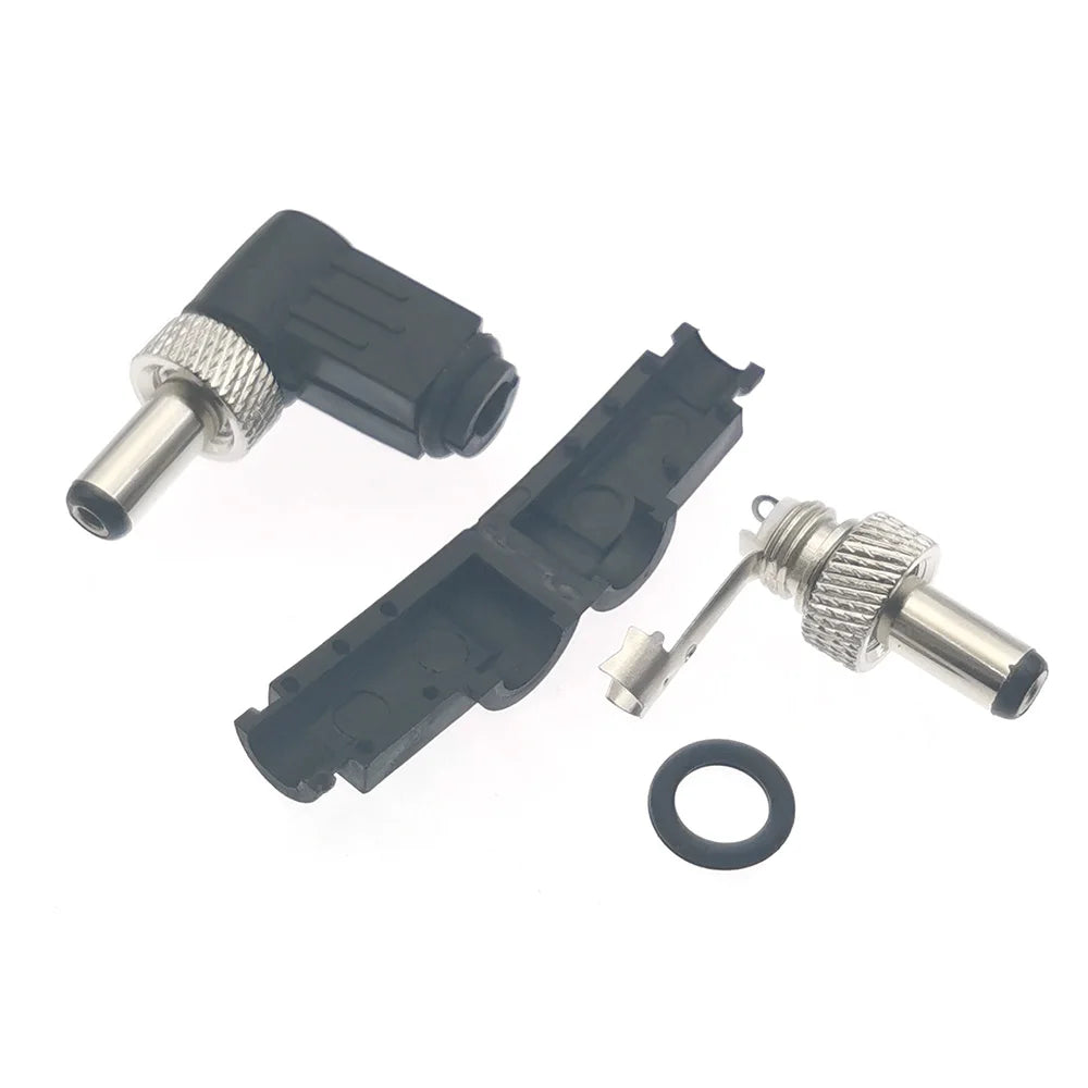 1pc DC 5.5*2.1/2.5mm Plug Socket With Nut 5.5x2.1/5.5x2.5 MM DC Power Jack Male Female Panel Mount Connector