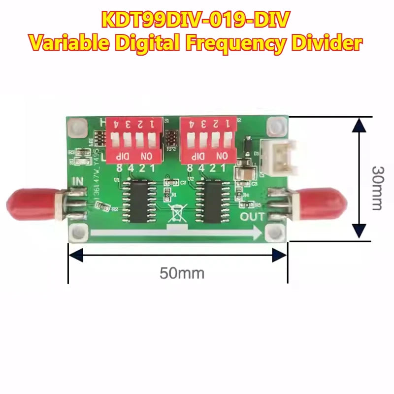 KDT99DIV-019-DIV Digital Frequency Divider 1-225 1MHz Bandwidth, Phase Locked Loop Divider, Logic Divider