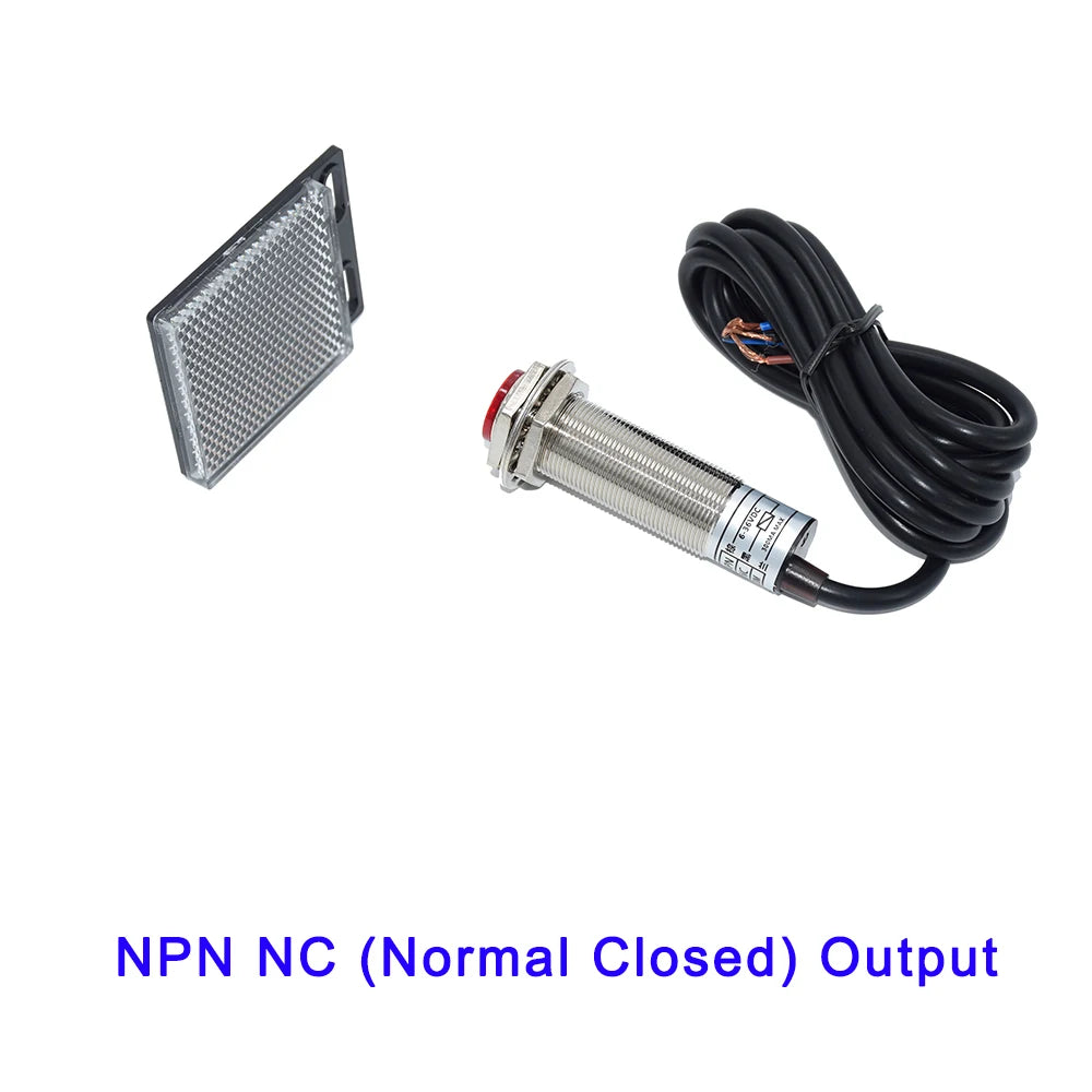 Waterproof Reflective Laser Photoelectric Switch Sensor Detector 20m Distance NPN PNP Output For Barrier Gate Alarm