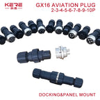 5/20/100Sets Aviation Connector GX16 M16 Waterproof Docking Back Nut Male&Female Plug&Socket 2/3/4/5/6/7/8/9/10pin Sensor Joint
