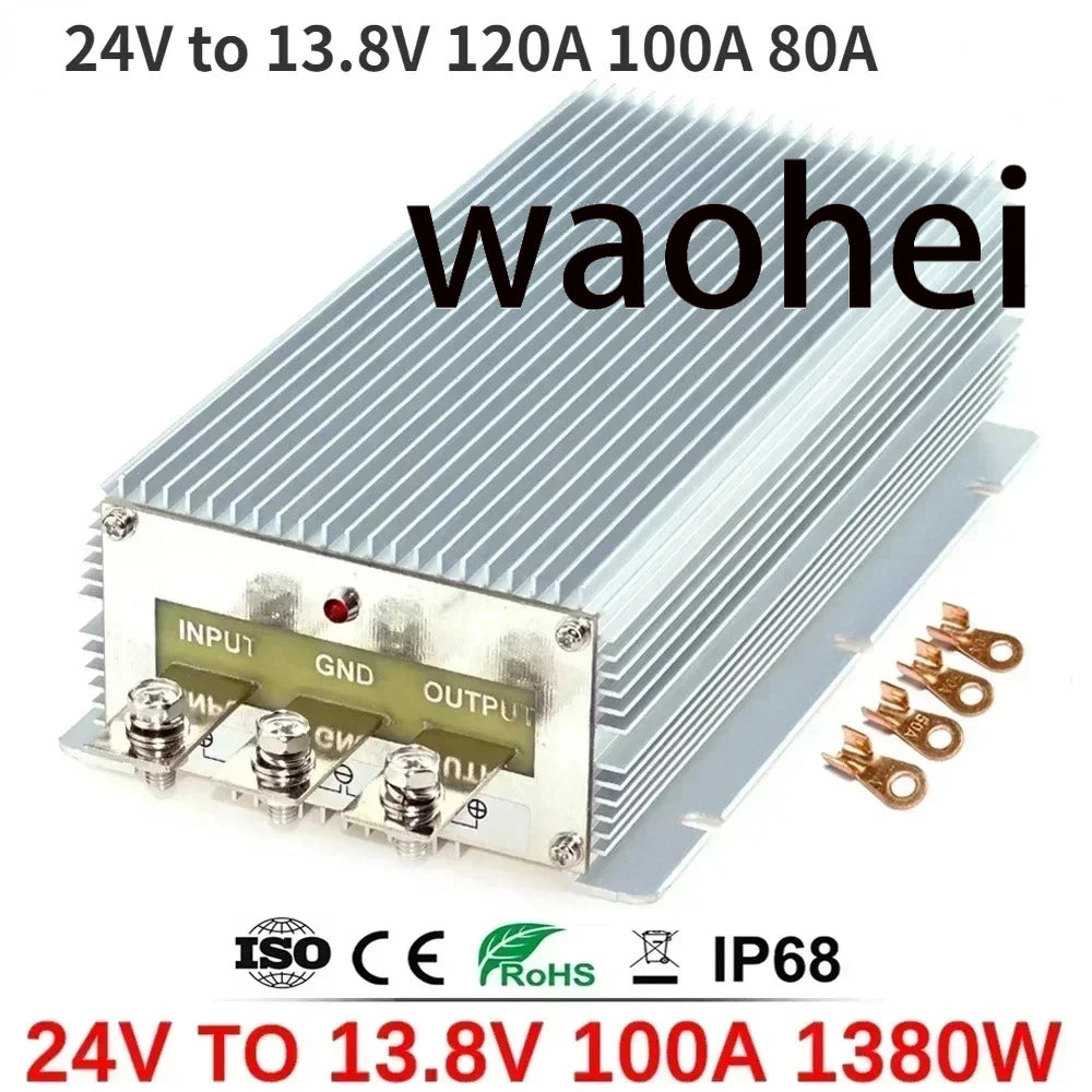 24V to 12V 13.8V 120A 100A 80A DC DC Step Down Converter 24V-13.8V Buck Regulator Voltage Transformer Stabilizer for Cars Module
