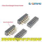 10pcs 2.54mm PH3.5 Low Short Profile Straight Double Row 2x2/3/4/5/8/10P Rohs Gold-plate PCB Female Pin Header Socket Connector