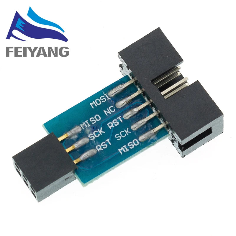10Pin To 6 Pin Adapter Board+ USBASP USBISP AVR Programmer USB ATMEGA8 ATMEGA128 ATtiny/CAN/PWM 10Pin Wire Module DIY