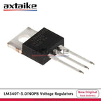 10PCS LM340T-5.0/NOPB TO-220 LM340T5 7805 LM7805 L7805CV LM7805CT LM340 DIP 1.5A 5V Fixed Voltage Regulators Chip Transistor IC