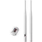 2.4G 5.8G WiFi Antenna 6dBi 2.4GHz 5GHz White Rubber Antennae RP SMA Male for Security Camera Surveillance Recorder WiFi Router
