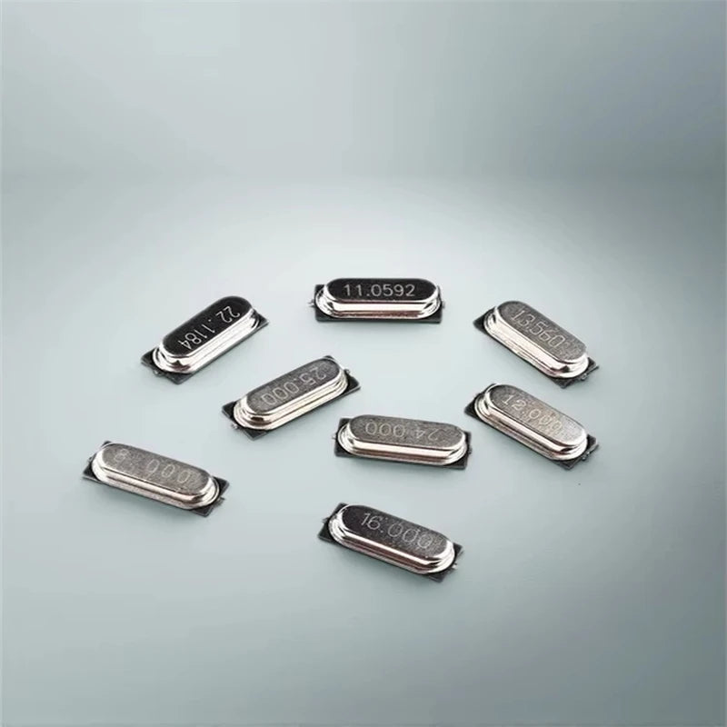 10PCS 8Mhz 11Mhz 12Mhz 13Mhz 16Mhz 22Mhz 24Mhz 25Mhz  Quartz Crystal Resonator Passive Oscillator HC49S SMD