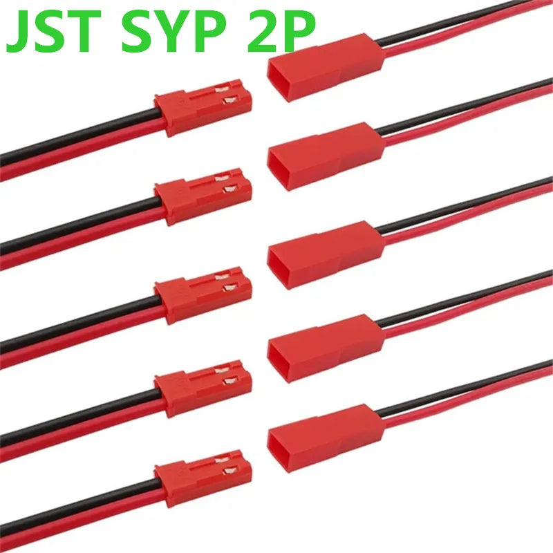 5Pair 2P 3 4Pin JST1.25mm PH 2.0mm XH 2.54mm SM2.5 JST Male Plug Female Jack Socket DIY Electrical Wire Terminal Cable Connector
