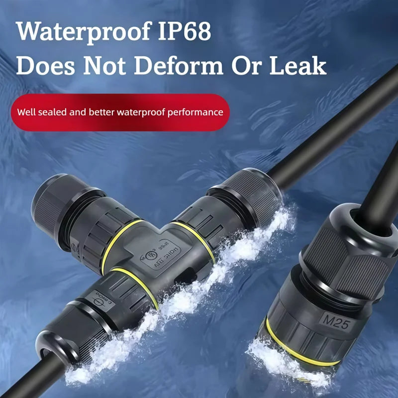 Heavy Duty Quick Connect Terminal Block T-type, IP68 Waterproof 2/3/4/5Pin for Secure & Fast Damp-Proof Wiring Connector