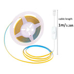 3mm Ultra Thin Led COB Strip USB 5V Flexible Led Strip Lights for Kitchen Room Cabinet Decor TV Mirror Backlight