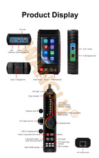 WANGLU All-in-One PoE Network Cable Tester, RJ45 TDR Test, PoE Detector, Digital multimeter & Fiber OPM/VFL/Level Meter LT-600T