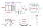 50/75ohm Four-pin BNC socket welding board BNC-KYE connector BNC-KE curved four-pin board Q9 female seat copper
