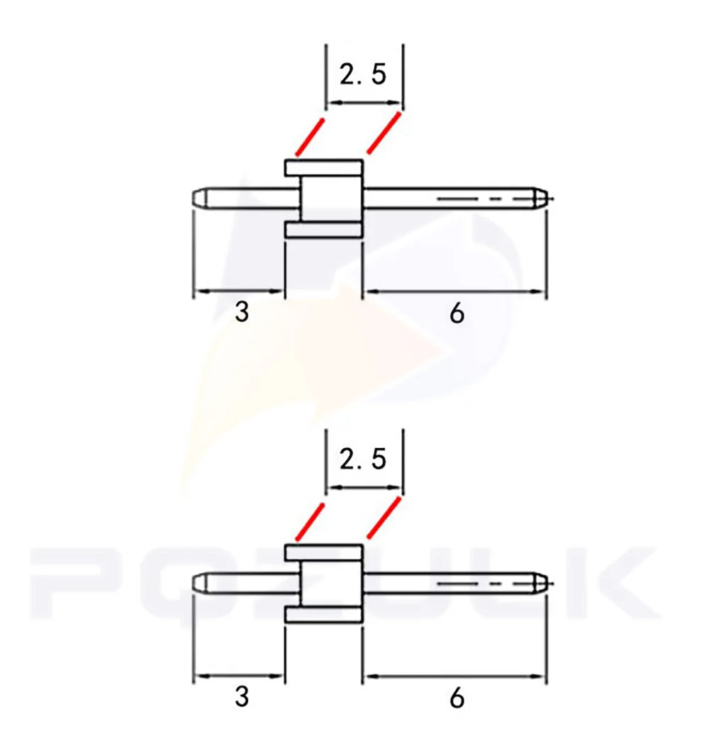 10PCS 1X40 Pin Red Blue Double Row MALE 2.54MM PITCH Pin Header connector Strip 1*40P 40Pin FOR PCB BOARD ARDUINO