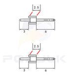 10PCS 1X40 Pin Red Blue Double Row MALE 2.54MM PITCH Pin Header connector Strip 1*40P 40Pin FOR PCB BOARD ARDUINO