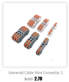 Wire Connector Electrical Terminal Blocks Splitter Led Push in Quick Connectors Conductor Cable  Junction Box 0.5-6mm²