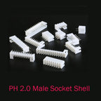 20Pcs PH 2.0  Terminal Plastic Housing Male Female Pin Header Connector ph 2.0 2mm Plug Socket Shell 2/3/4/5 Pin-12p