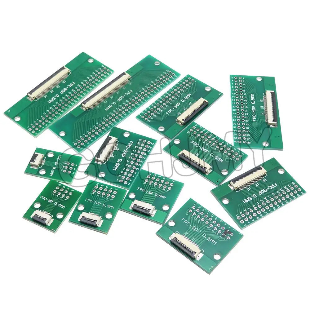 FPC FFC 0.5MM Pitch Conversion board DIY PCB board 6P 8P 10P 12P 20P 24P 26P 30P 34P 40P 50P 60P connector For Cable transfer