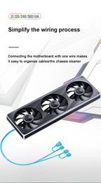 JONSBO ZE-120/240/360 PC Case Fan ARGB Four-sided Thousand-layer Mirror PWM Gaming Combined Cooling Fan