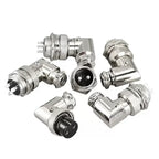 5/10 Sets GX16 2/3/4/5/6/7/8/9 Pin Aviation Connector Male Female 90 Degree Right Angle M16 Circular Cable Plug Socket
