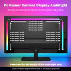 Skydimo RGB Gaming Lights Strip Music Game Sync Color 24" 27" 49" Computer Screen Amosphere Ambient Smart LED Neon Strip Light