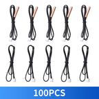 100PCS Universal Air Conditioning Temperature Sensor Rubber Copper Head 5k 10K 15k 20K 25K 50K NTC Temperature Sensor Thermistor