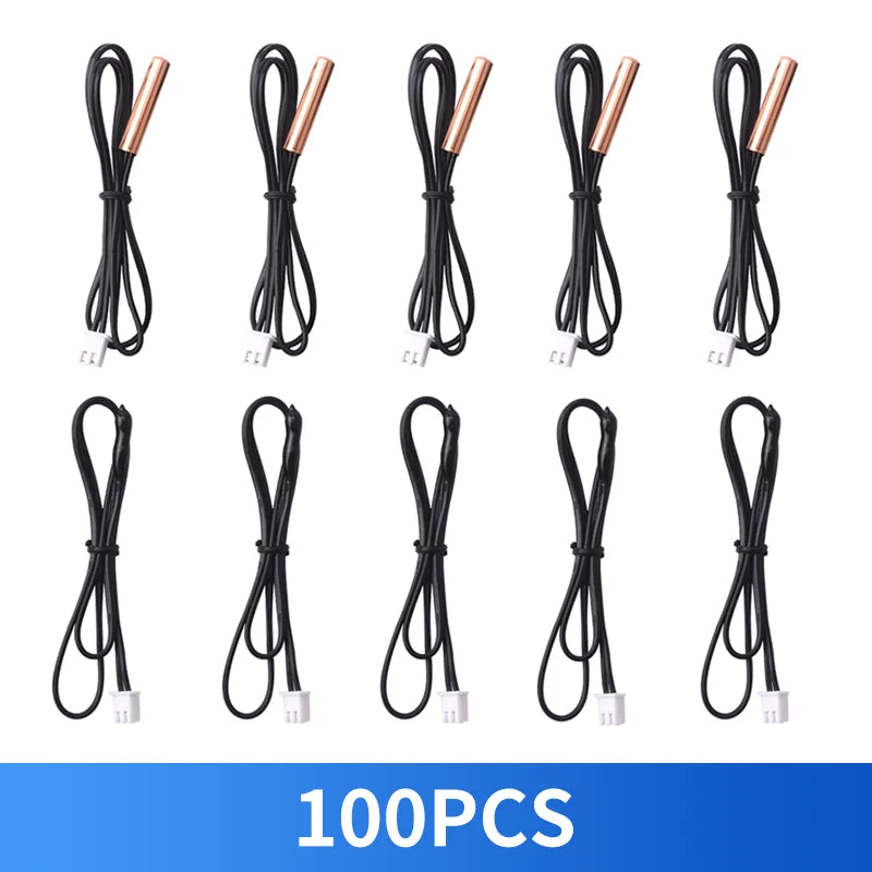 100PCS Universal Air Conditioning Temperature Sensor Rubber Copper Head 5k 10K 15k 20K 25K 50K NTC Temperature Sensor Thermistor