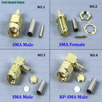 1/5/10Pcs SMA Male Plug SMA Female RP SMA Male Female RF Connector Crimp For RG174 RG316 LMR100 Cable Connector