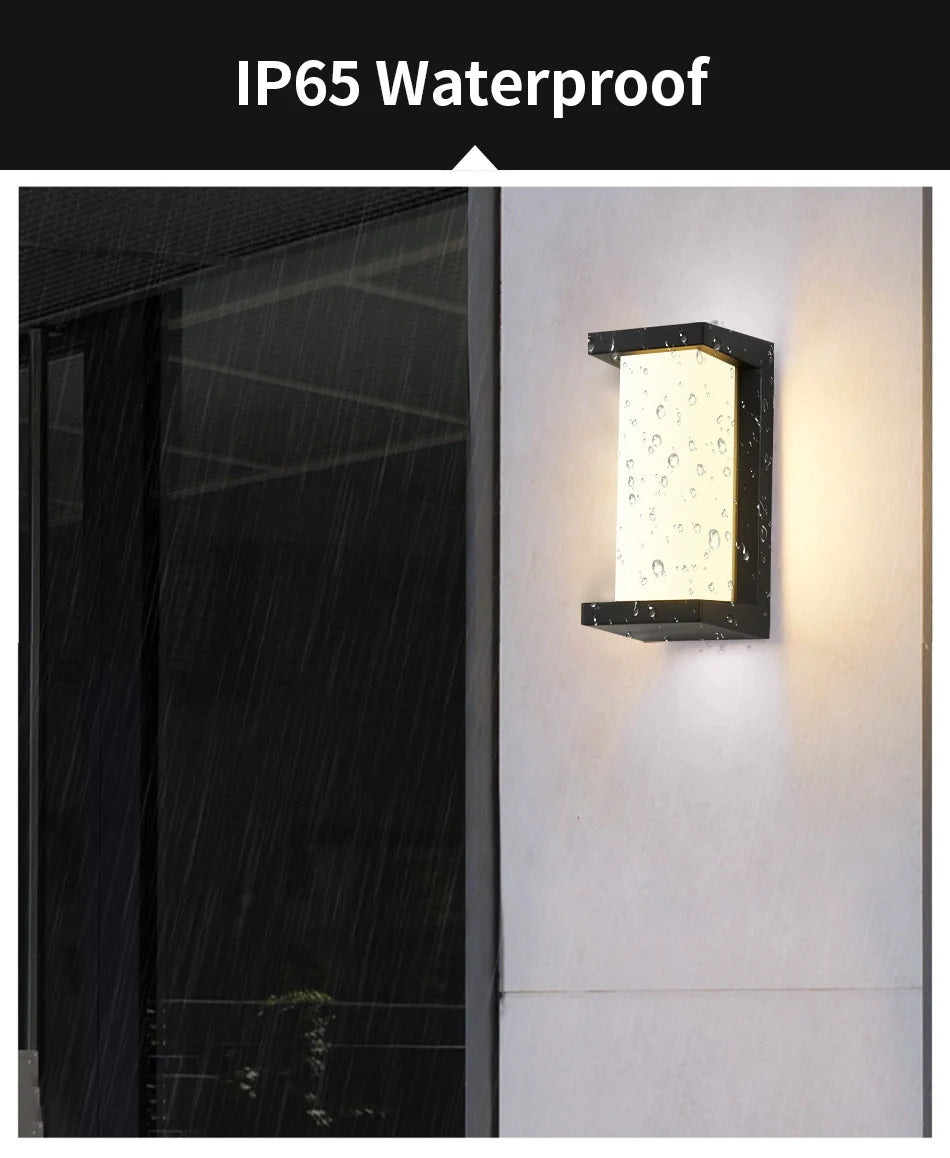 LED Outdoor Wall Lamp Waterproof IP65 Radar Sensor Ligthing Surface Mounted Porch Lights Balcony Garden 12W 18W 30W Sconce